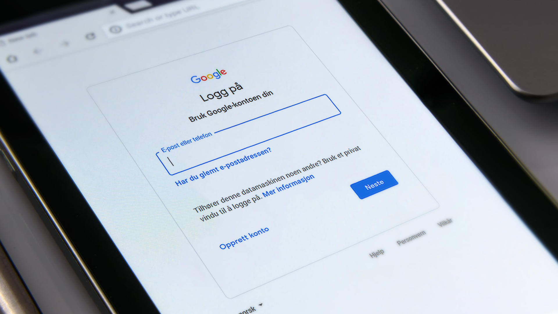 Lag en Google-konto med jobbmailen din